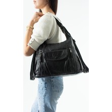 Baginn Y.s.deri Kadın Sırt Çantası Fonksiyonel Kullanım Ister Omuz Ister Çapraz Askılı Çanta 28*28 cm