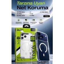 Azurtech Fulltech Ftpc5 iPhone 17 / 16 Pro Max Uyumlu Şeffaf Magsafe Kılıf Darbe Emici Kamera Korumalı Güçlü Koruma