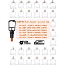 Hvm 100 Adet Karışık Hacamat Kupası ve Hacamat Pompası