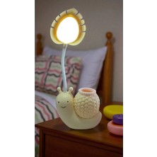 Famemus Accessory Salyangoz Şeklinde Hem Masa Üzeri Gece Lambası Hem Kalemlik 25 cm *13 cm Boyut