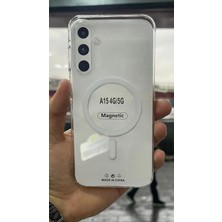 İzel Aksesuar Samsung Galaxy A15 Sert Pc Sararmaz Magsafe Şeffaf  Kılıf