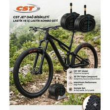 Heugers Cst Jet 29 x 2.10 Mtb Ön+Arka Iç ve Dış Lastik Seti – Kum, Asfalt, Hareket ve Sert Zemin Uyumlu