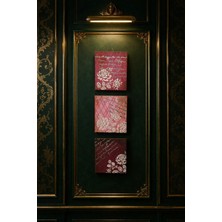 Art By Aslı El Boyaması Vintage Güllü Ahşap Duvar Panosu