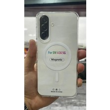 İzel Aksesuar Samsung Galaxy A36 Sert Pc Sararmaz Magsafe Şeffaf  Kılıf