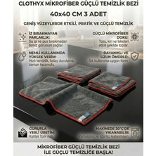 Clothyx Mikrofiber Güçlü Temizlik Bezi 40*40 3 Adet