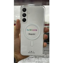 İzel Aksesuar Samsung Galaxy A16 Sert Pc Sararmaz Magsafe Şeffaf  Kılıf