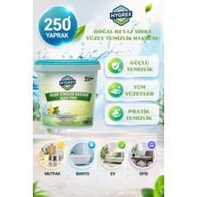 Hygrex Beyaz Sirke Doğal Yüzey Temizlik Havlusu Islak Kova Mendil 250 Adet Ev Ofis Tüm Yüzeyler Kovalı Mendil Easy Clean