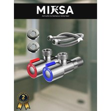 Mixsa 2 Adet Inox Taharat Musluğu, Ara Musluk, Aç Kapa