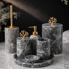 Akm Dekor Karaca 7'li Mermer Banyo Seti