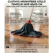 Clothyx Mikrofiber Güçlü Temizlik Mop 65*75 cm 1 Adet