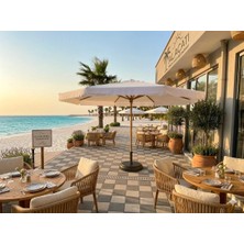 Zeycamping  4m2 Krem Renk Bahçe Plaj Teras Cafe Restorant Semşiye (Ayak Dahildir )