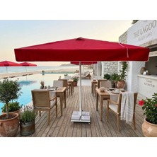 Havalandırmalı 4m2 Kırmızı Renk Bahçe Plaj Teras Cafe Restorant Semşiye (Ayak Hariç )
