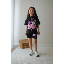 Cg Kids Kuromi Kız Çocuk Tshirt ve Şort Alt Üst Takım Süper Kalite