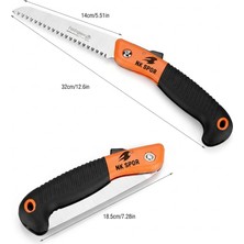 Nk Spor 1 Adet Profesyonel Katlanır El Testeresi 18 cm - Yüksek Karbon Çelik Budama Testeresi - Kamp ve Bahçe Tipi-18 cm Çelik Bıçak)
