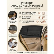 Ankaflex 2 Adet Araba Araç Yan Cam Perdesi Güneşlik Gölgelik Güneş Koruyucu Arka Koltuk Perde Emzirme Örtüsü