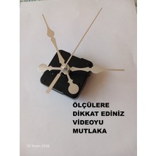 Cnr Shop Saat Mekanizması 18 mm Şaft Boyu Sessiz Çalışır Saat Mekanizması Akrep-Yelkovan-Saniye-(Askısız)