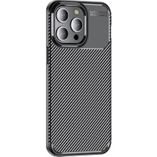 Apple iPhone 15 Pro Max Cep Telefonu Için Uyuumlu Kılıf Karbon Tasarım Negro Kapak