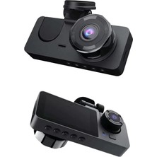 Pileli Store Yol Kayıt Araç Kamerası Hd Dvr 3 Kameralı 2.0in Ekranlı Ön Iç Arka