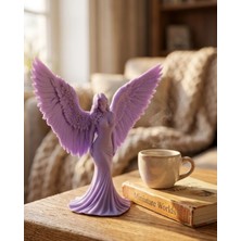 Pileli Store Lila Melek Biblo 3D Dekoratif Angel Figür Ev Aksesuarı
