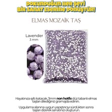 Brextco Store 1000 Adet Elmas Mozaik Taş | 3mm Non-Hotfix Düz Tabanlı Süsleme Taşı/diamond Painting - Lavender