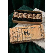 Erkek Premium Doğal Bambu Çorap 6’lı Set – %80 Gerçek Bambu Ipliği, Dikişsiz, Nefes Alan, Kutulu Koleksiyon