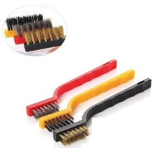 Bulut Tel Fırça Seti 3’lü Set, Sert Plastik-Pirinç-Paslanmaz Çelik Tel Fırçalar