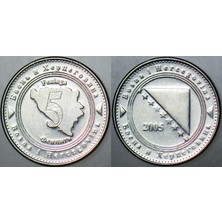 Banknoting Bosna Hersek 5 Feninga 2005.