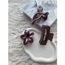 Morfi 3'lü Set Fiyonk,lotus,dikdörtgen Toka