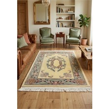 Ft Halı Orijinal El Dokuma Çin Kabartma Halı - %100 Yün ve El Işçiliği - 120X180 cm