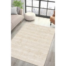 Lioara Home Modern Geometrik Çizgili Dijital Baskılı Halı – Modern, Kaymaz Taban, Salon & Oturma Odası Için Halı