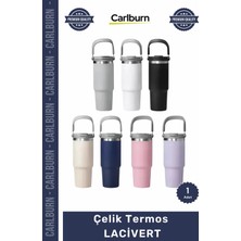 Carlburn Özel Üretim Paslanmaz Isı Korumalı Vakumlu Sızdırmaz 500ML Mat Ergonomik Çelik Termos Lacivert