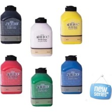 Artdeco 6 Adet 500 ml Ana Renkler Akrilik Boya Seti Büyük Boy Yeni Seri