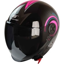 Mts 101 Yazlık Motosiklet Kaskı Pink Woman