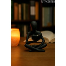 TUTACENTER Kitap Okuyan Iskandinav Tarzı Biblo Heykel Figür Dekor Dekorasyon (10 Cm)