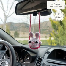Salıncakta Sallanan Tavşan Araba Dikiz Ayna Süsü Hediye Araç Aksesuarı