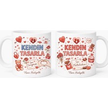 Kişiye Özel Resimli ve Yazılı Tasarım, Beyaz Renkli, Kendin Tasarla