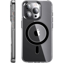 LTG Nova Iphone 14 Kılıf Crystal Magsafe Kapak - Siyah