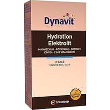 Uravas Store Dynavit Hydration Elektrolit 8 Saşe-Hidrasyon Denge-Potasyum,magnezyum,sodyum,çinko,folik Asit,c&am