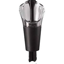 Uravas Store Vacu Vin 6504606 Şişe Ağzı Kilitli 2'li Set, Plastik, Siyah, 3 x 3 x 8 cm