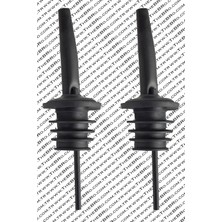 TheBRo 2 Adet Mat Siyah Metal Paslanmaz Çelik Şişe Dökücü-Şişe Tıpası-Şişe Ucu