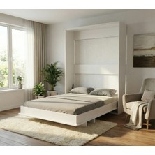 Bomo Project Bomoproject | Çift Kişilik Dik Açılır Duvar Yatağı | MDF