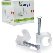 Uravas Store Karya 2 Numara 6 mm Çelik Çivili Kroşe (100'LÜ Paket)