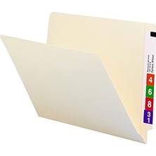 Uravas Store SMEAD%100 Geri Dönüşümlü Uç Sekmesi Dosya Klasörü, Shelf-Master® Güçlendirilmiş Düz Kesim Tab, Mekt