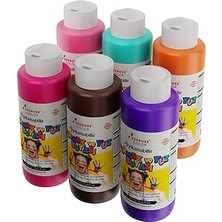 Uravas Store Red Tamamlayıcı Renkler Parmak Boyası 6'lı Set 6X120 ml