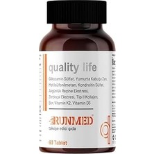 Uravas Store Quality Life Runmed 60 Tablet Glukozamin Msm Kondroitin Tip 2 Kolajen, D K Vitamini, Yumurta Kab