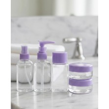 Pileli Store Seyahat Için 5’li Şeffaf Kozmetik Şişe Seti 30 ml