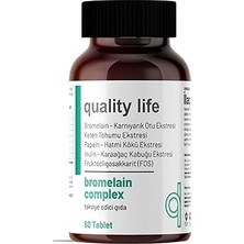 Uravas Store Bromelain Complex 2500 Gdu 60 Tablet - Papain - Karnıyarık Otu Tozu - Bromalain - Bromelian - Hapı