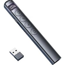 Uravas Store Hobimtek Dijital Ekranlı Şarjlı Sunum Kumandası Şarj Göstergeli Powerpoint Laser Pointe