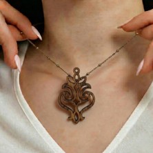 Koçak Takı Ahşap Kolye Modern Özgün Minimalist Takı Model No 265