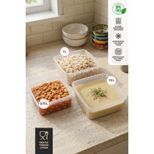 GOLCIA BPA İçermeyen Dondurucuya ve Mikrodalgaya Uygun 3'lü Saklama Kabı Seti